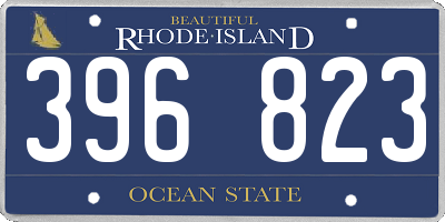 RI license plate 396823