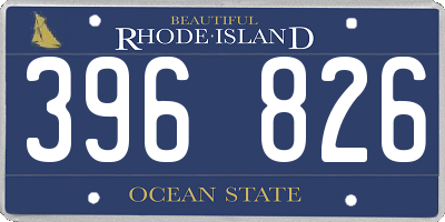 RI license plate 396826