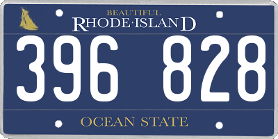 RI license plate 396828