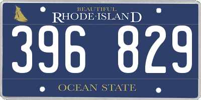 RI license plate 396829