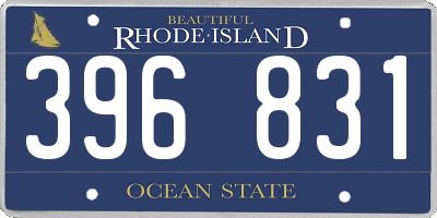 RI license plate 396831