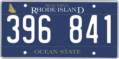 RI license plate 396841