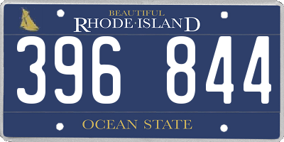 RI license plate 396844