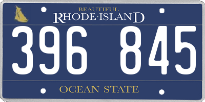 RI license plate 396845