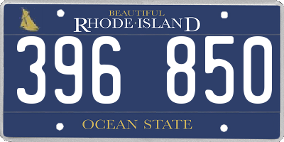 RI license plate 396850
