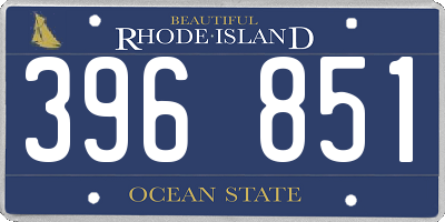 RI license plate 396851