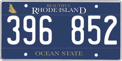 RI license plate 396852
