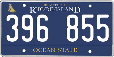 RI license plate 396855