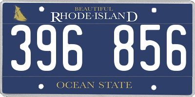 RI license plate 396856