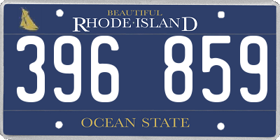 RI license plate 396859