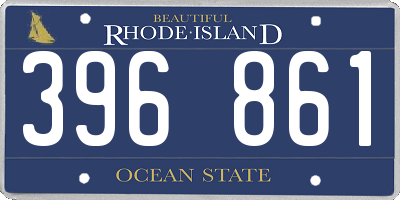 RI license plate 396861