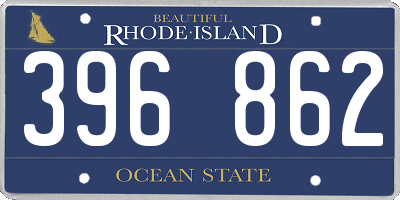 RI license plate 396862
