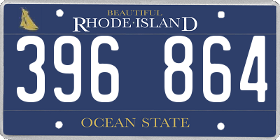 RI license plate 396864