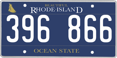 RI license plate 396866