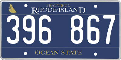 RI license plate 396867