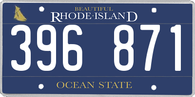 RI license plate 396871