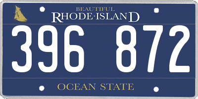 RI license plate 396872