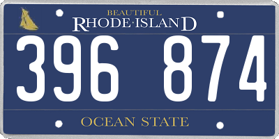RI license plate 396874
