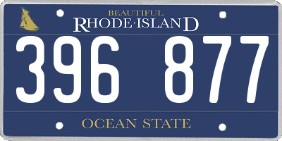RI license plate 396877