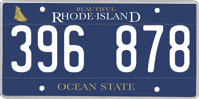 RI license plate 396878