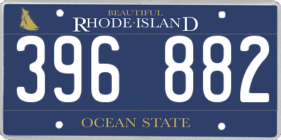 RI license plate 396882