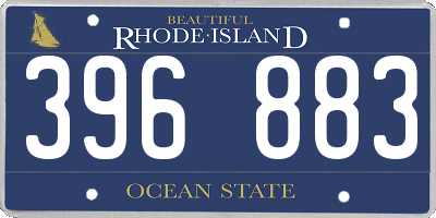 RI license plate 396883