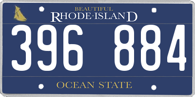 RI license plate 396884