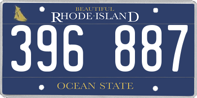 RI license plate 396887