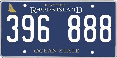RI license plate 396888