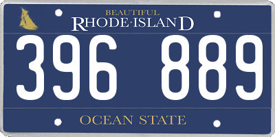 RI license plate 396889