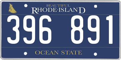 RI license plate 396891