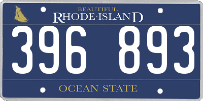 RI license plate 396893
