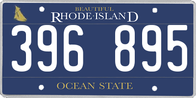 RI license plate 396895
