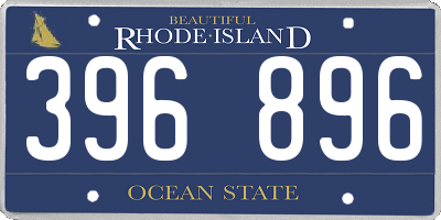 RI license plate 396896