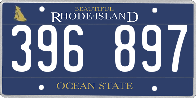 RI license plate 396897