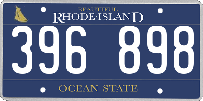 RI license plate 396898