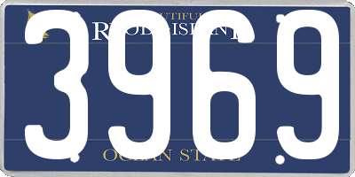 RI license plate 3969