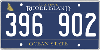 RI license plate 396902