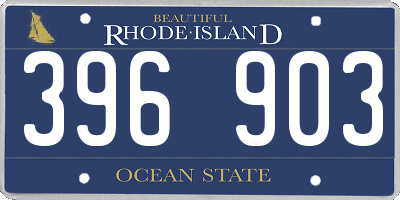 RI license plate 396903