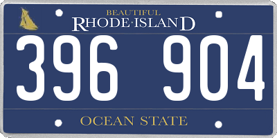 RI license plate 396904