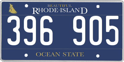 RI license plate 396905