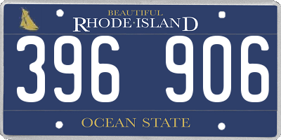 RI license plate 396906