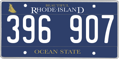 RI license plate 396907