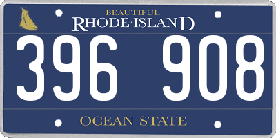 RI license plate 396908