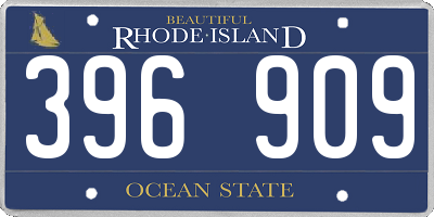 RI license plate 396909