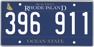RI license plate 396911