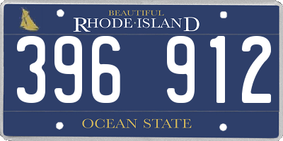 RI license plate 396912