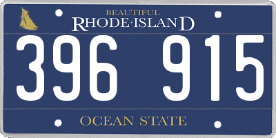 RI license plate 396915