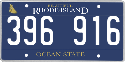 RI license plate 396916