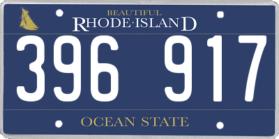 RI license plate 396917